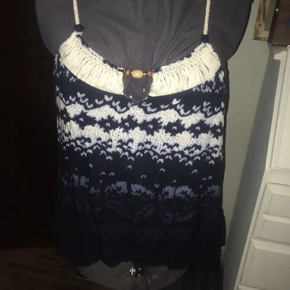 Miss Me M rope neckline tank top